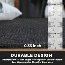KOZYFLY - Alfombra bohemia para pasillos 3 x 18 pies lavable con respaldo de goma alfombra de cocina de algodón color negro para entrada para interiores - Negro/Gris oscuro - Ver 4