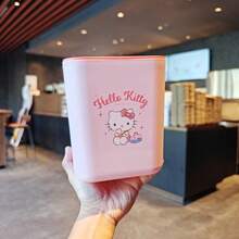 SANRIO Transparent Desktop Trash Can With Lid, Highly Attractive Garbage Bin For Bedroom & Living Room, Convenient Flip-Top Design - B - View 13