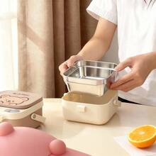 700/800ML 304 Stainless Steel Lunch Box With Cute Cartoon Pattern, Leak Proof Fruit Salad Food Container With Lid&Tableware, Portable Bento Boxe, Dishwasher & Microwave Allowable,Suitable For Student And Adult Use In School, Office, Outdoor Camping - Multicolor - View 5