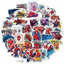 Marvel 50张漫威官方授权蜘蛛侠乙烯基贴纸，防水卡通图案，适用于水瓶、笔记本电脑、保险杠、电脑、手机、安全帽、汽车等，可作礼品或贴花。 - 彩色 - 查看 3
