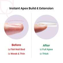 Beetles Tipex Lite Pre-Built Apex Nail Tips Kit, Stiletto Medium, With Tipex Nail Glue,  All-In-One Gel Nail Kit - Square Long 224pcs (Tipex Nail Kit) - View 2