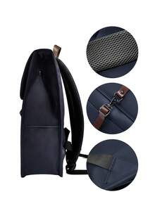 1pc 14-Inch Laptop Backpack, Minimalist Business Commuter Backpack For Men, Fashionable Flip-Cover Korean Style,Y2k - A - View 3