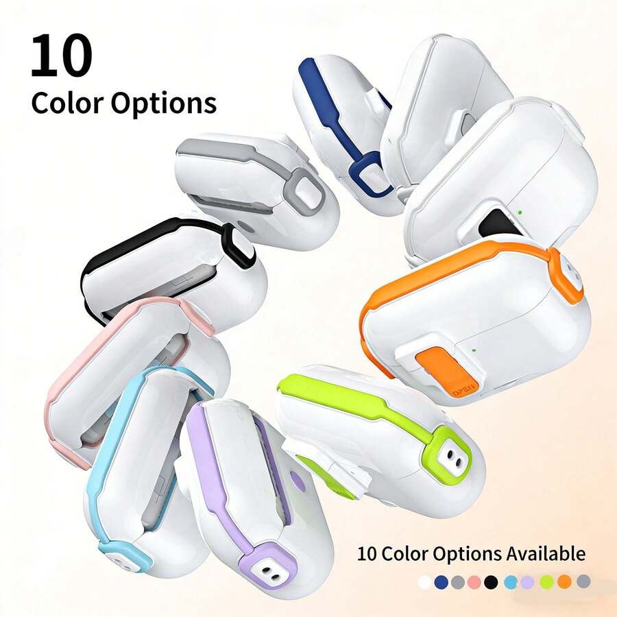 1 chiếc ốp bảo vệ tai nghe Bluetooth không dây Pro 3 kèm giá đỡ, khóa cài và công tắc, thiết kế sáng tạo. - Nhiều màu - Xem 1