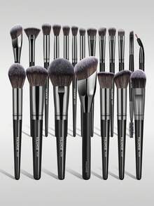 MAANGE 3pcs/20pcs Professional Makeup Brush Set, Including Foundation Brush, Concealer Brush, Highlighter Brush, Eyeshadow Brush, Blush Brush, Contour Brush And Other Makeup Tools, Soft Bristles, Portable, Travel Makeup Brush Set, Gift For Women And Girls, Makeup Brush Set, Makeup Brush Set, Makeup Brush Set, Complete Makeup Brush Set, Makeup Brush Set, Makeup Brush Set, Makeup Gift Set - Black - View 14
