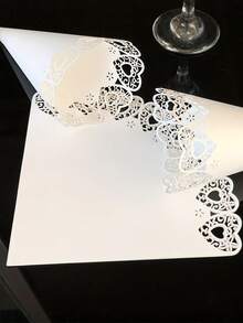 Set de 20 piezas Tubos de papel en forma de cono para boda DIY, tubos de arroz con corte láser de encaje blanco en forma de corazón, decoración para fiesta de cumpleaños, vacaciones y otras pequeñas celebraciones, recuerdos para fiesta de boda, 5/10/20 piezas - A - Ver 11