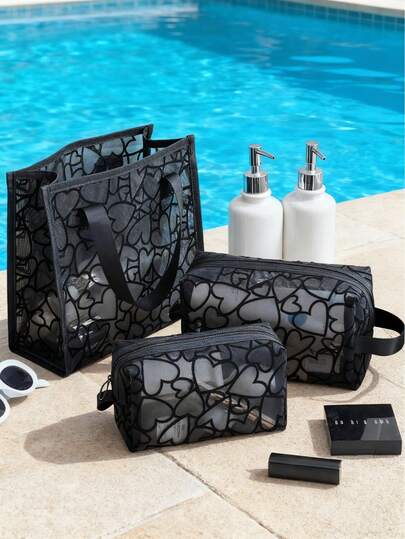 Plush Heart & Mesh Design Beige Coin Purse, Lipstick Organizer,Pink Room Decor Home Bedroom Bathroom Living Room Desk Decor Travel Stuff Wedding House Decorbirthday Mushroom New Years Accessories Gifts For Dad Mom Best Friend Teacher Man Funny Giftstorage Jewelry Organiser Box Bathroom Set Storage Organizer In Storage Boxes & Bins Perfume Organizer Makeup Bag Gift Storage Box Bag Bathroom In Storage Shelves & Racks