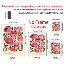 1 Print With Optional Frame – Modern Poster: Summer Peonies, A Colourful And Whimsical Piece Of Art; Peonies, Vibrant Wall Art, Modern Art Print, Suitable For Nurseries, Gallery Walls, Bathrooms And Living Rooms - Multicolor - View 2