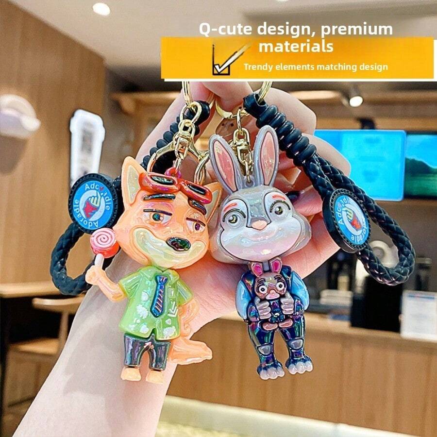Disney 1个7厘米3D立体钥匙扣吊坠，可作包包挂件或配饰，尼克·朱迪 (Nick Judy) 是送给朋友或家人的最佳选择。 - A - 查看 1
