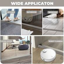 1PC 1m/39.37inch Durable Carpet To Tile Floor Transition Strip Wear-Resistant Self Adhesive Edging Trim Cuttable PVC Flat Button Strip Household - C - View 1