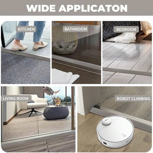 1pc 1m/39.37in Durable Carpet To Tile Transition Strip, Wear-Resistant Self-Adhesive Edging Trim, Cuttable PVC Flat Button Molding For Home Use