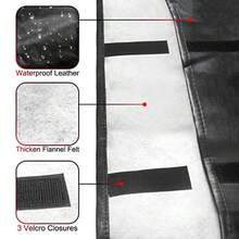 Table Leaf Storage Bag Padded 2 Pack Waterproof Heavy Duty Dining Table Leaf Bag with Adjustable Closure 51x 28in Extra Thick Flannel Backing Table Leaf Cover Fit 48x24in Leaves Black - Paquete de 51x282 - Ver 5