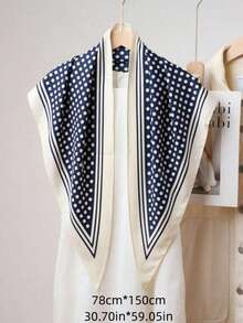 1 chiếc khăn tam giác thời trang in chấm bi, có thể dùng quấn eo, trùm đầu hoặc làm khăn choàng, khăn lụa thanh lịch dành cho nữ. - Nhiều màu - Xem 6