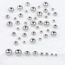 30-200 piezas Cuentas redondas de acero inoxidable, cuentas sueltas para hacer pulseras, collares, aretes, cuentas redondas pequeñas de precisión, con patrón de malla - Malla - Ver 4