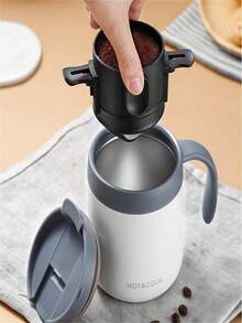 1/PC Foldable Portable Coffee Filter Coffee Maker Stainless Steel Drip Coffee Tea Cup Reusable Paperless Hand Brew Coffee Device Coffee Station Camping Gear - Multicolor - View 2