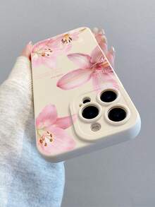 Ốp lưng điện thoại dày dặn, chống sốc, họa tiết hoa màu hồng, viền đục lỗ, tương thích với iPhone 16/11/16pro/16plus/16promax/16e/15Promax/13/14/12/XS/XR/7G/8P - Nhiều màu - Xem 4