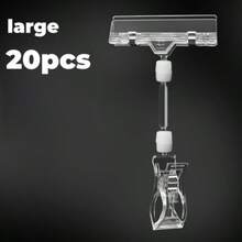 10/20个透明可旋转通用标签夹,适用于派对展示架、派对用品、婚礼用品、婚礼标签夹 - 彩色 - 查看 9