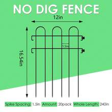 20-Pack Triple-Arched Anti-Dig Pet Fence – Barrier To Prevent Digging, Escape-Proof Garden Fencing For Dogs & Small Animals - 20 cái - Xem 5