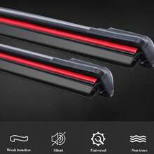 1pc Universal Frameless Dual Rubber Wiper Blade 13"14"16"18"19"20"21"22"24"26"28" Car Windshield Wiper Blade Replacement - 1PC - View 7
