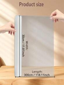 1 Roll Transparent Drawer Liner, Drawer Mat, Waterproof Anti-Moisture Cabinet Liner, Kitchen Cabinet Sticker, Countertop Paper, Wardrobe & Shoe Cabinet Mat - Transparent Diamond - View 11