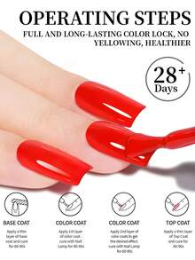 VOKY 7pcs Colorful Gel Nail Polish Set - Vibrant Colors, All Season Use, Perfect Choice For Hand And Foot Nail Care, Gel Nail Polish - Multicolor - View 2