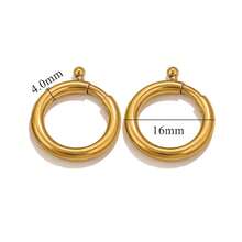 1/2 piezas Anillo de resorte redondo de acero inoxidable 304, hebilla de anillo con resorte chapada en oro con pasador de bola para hacer collares, pulseras y joyería DIY, hipoalergénico y resistente a la decoloración - Hebilla 1 - Ver 46