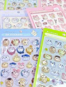 2nd Generation Gigi Kawaii Water Drop Stickers, Pet Stress Relief Crystal Stickers, 3D Relief Stickers, Bubble Stickers, PP Stickers, Internet Celebrity Same Style, Flash Dynamic, Collectible Stickers, Reward Stickers - Multicolor - View 1