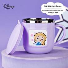 Disney 316 Stainless Steel Milk Cup With Scale, Anti-Drop Children's Breakfast Cup, Baby Milk Cup - Multicolor - View 13
