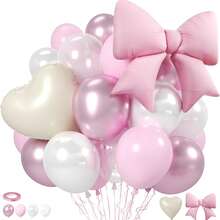 Bóng bay hình nơ màu hồng khổng lồ bằng giấy bạc, trang trí tiệc sinh nhật, tiệc mừng em bé, tiệc cưới, lễ đính hôn, tiệc tùng. - Nhiều màu - Xem 11