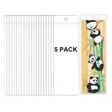 5/10pcs 2.36" X 7.1" Transparent PVC Bookmarks, Reusable Plastic Photo Frames, Office, Wedding, Party Gifts With Hanging Holes - A - View 6