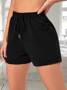 3pcs Set Pocketless Sports Shorts, Slightly Elastic, Suitable For Summer Wear, Suitable For Outdoor, Sports, Travel, City Walking And Other Occasions, Comfortable And Easy To Match, Outdoor Sports Shorts, Women's 3pcs Set Shorts, Women's Sports Shorts, Sports Casual Shorts, Summer Shorts, 3pcs Set Shorts - Multicolor - View 3