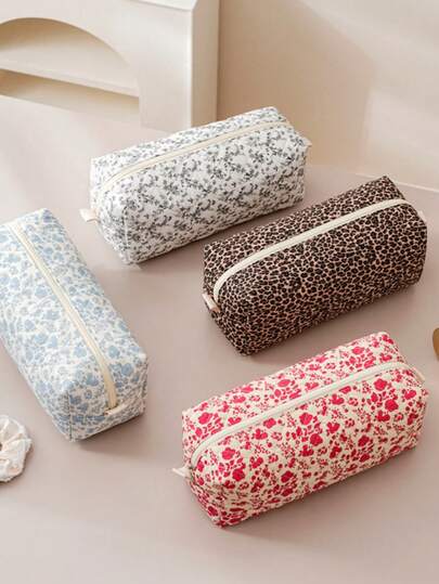 1 Floral Pattern Hair Dryer Storage Bag, Multifunctional Curling Iron Hair Dryer Storage Bag, Hair Dryer Accessories Storage Bag, Portable Travel Bag, Lipstick Makeup Brush Skin Care Product Storage Bag, Cosmetics Storage Bag, Portable Storage Bag, Valentine's Day Gift, Bathroom Storage, Skin Care Product Storage, Suitable For Home And Travel, Travel Storage Essentials, Suitable As A Gift For Friends,