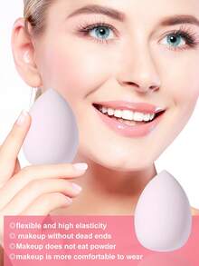 22PCS Makeup Tools Set Including:18PCS Makeup Brush Set+4PCS Makeup Sponges - Black - View 7