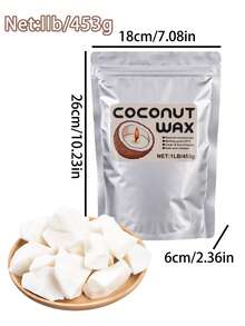 1 libra de vela de cera de coco a granel, suministros de manualidades de velas aromáticas de arte DIY, suministros para hacer velas - cera - Ver 2
