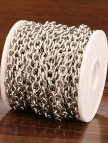 Dây chuyền thép không gỉ hình chữ O dài 100cm, kiểu mắt xích Rolo dày dặn, dùng để làm trang sức DIY, vòng tay, dây chuyền, phụ kiện làm hàng số lượng lớn. - Chuỗi O - Xem 9