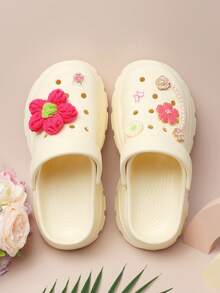 2026 女士厚底拖鞋，两用厚底凉拖，沙滩鞋 - 米色 - 查看 4