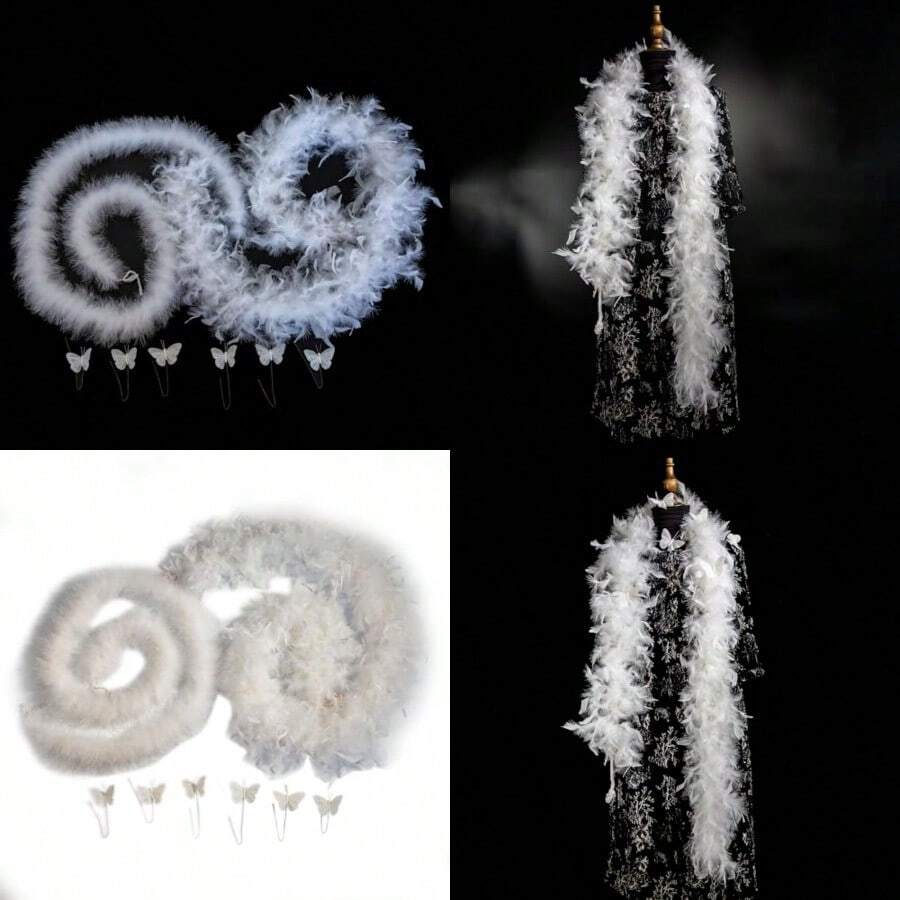 Cartanfill- Premium Turkey And Marabou Feather Boa - 2 Yds - Glamorous And Versatile For Parties Weddings Costumes And Decor A - A - Xem 1