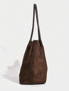 Túi xách da lộn màu nâu cà phê kiểu retro mới mùa xuân 2026, túi đeo vai/túi xách tay dung tích lớn, túi công sở thời trang thường ngày dành cho nữ, phù hợp cho công việc, mua sắm, hẹn hò, du lịch, sinh viên và các dịp khác, túi xách nữ, sử dụng hàng ngày. - Cà phê nâu - Xem 8