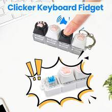 Cat Paw Keycaps Keychain, Cute Couples Keyrings, Novelty Keychains For Men, Festival Gifts & Bag Accessory - Multicolor - View 6