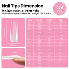 Beetles Tipex Lite Pre-Built Apex Nail Tips Kit, Stiletto Medium, With Tipex Nail Glue,  All-In-One Gel Nail Kit - Square Long (Tipex Nail Kit With Primer) - View 4