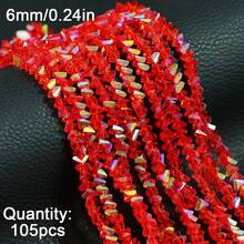 1 sợi hạt thủy tinh pha lê hình tam giác 6mm bóng cao, phụ kiện tự làm trang sức, vật liệu làm vòng cổ, vòng tay. - tự làm lấy - Xem 10