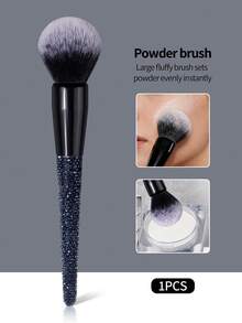 1pc Diamond Handle Powder Brush, Extra Soft Fluffy Face Blush Brush - Royal Blue - View 10