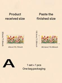 1pc Removable Spring Window Sticker With Realistic 3D Tulips, Daisies, Lavender And Sunflowers Asymmetrical Floral Pattern For Glass Doors, Mirrors, Showers - Easy To Peel And Stick Decor - B - View 13