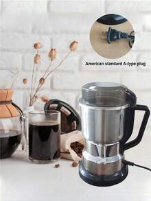 1pc Large-Capacity Electric Grinder, 304 Stainless Steel Blades, One-Button Operation, Multi-Functional Grinding Equipment, Chinese Medicine Grinder, General-Purpose Grain, Seasoning, Coffee And Herbal Grinder, Precision Grinder, Coffee Bean Grinder, Food Processor, Portable Food Processor - US A Type Plug(110-127V) - View 9