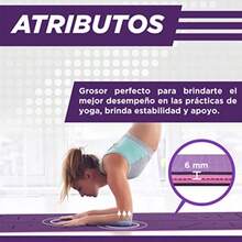 Tapete Antideslizante Yoga 6mm con lineas de alineación Esterilla antiderrapante de alta calidad de TPE para yoguis pilates entrenamiento en casa funcional y estiramientos con líneas de Guía - morado - Ver 2
