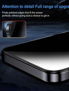 XINHONGYU Shockproof Privacy Tempered Glass Screen Protector 1pc Compatible With Iphone 11/12/13/14/15/16/17 Pro Max 360° Privacy Protection With Auto-Installation Tray 4-Way Anti-Peep Glossy Privacy Screen Protector Phone Screen Protector Secure Display Guard Transparent Screen Protector Fashionable Design Anti-Scratch High-Quality Glass Protective Case Phone Protective Cover Phone Users Tech Enthusiasts Spring Gift Birthday - Black - View 6