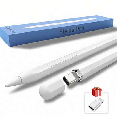 MAXMORS 兼容 Apple Pencil 第二代快捷键 iPad Pencil 2 触控笔 兼容 iPad Pro 11 12.9 Air 4 5 7 8 9 10 Th Mini 5 6 2018-2025 配件