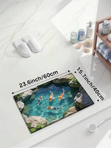 DAJIANG 1 buah Keset Kamar Mandi Gaya Laut Baru, Karpet Kamar Mandi Pola Dunia Bawah Laut 3D, Cocok Untuk Kamar Mandi, Dapur, Luar Ruangan, Dalam Ruangan, Lorong, Kamar Tidur, Ruang Tamu, Dapat Dicuci dengan Mesin, Bagian Bawah Anti Selip, Dekoratif Untuk Kamar Tidur, Kamar Mandi, Liburan, Ruangan - MultiWarna - View 14
