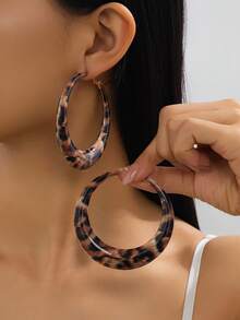 1 Pair Colorful Hoop Earrings For Women - Multicolor - View 12
