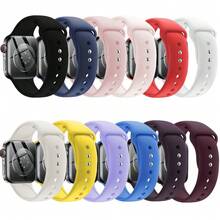 适用于 46mm、44mm、45mm、40mm、41mm、42mm、49mm 的硅胶表带，运动表带，兼容 Series 11、10、9、8、7、6、5、SE、Ultra、3 和 2。 - 仙人掌 - 查看 3