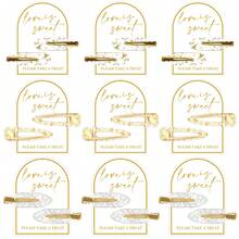 3/15PCS Love Is Sweet Minimalist Bridal Shower Sign Please Take A Treat No Bend Hair Clips Slivers Bridesmaid Hair Clips Flirless Hair Clips Glitter Bridesmaid Hair Clips Hair Setting Clips For Bridesmaid Gift Provoke Box Makeup Styling Splitging - A - Xem 2